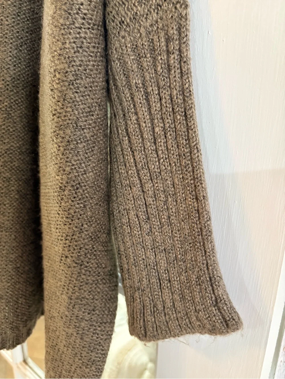 Janice Oversized Dolman Sleeve Cardigan | One Size | Taupe Acrylic Knit